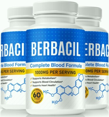 #ad Berbacil Capsules to Support Healthy Blood Sugar and Pressure Levels 3 Pack $49.95