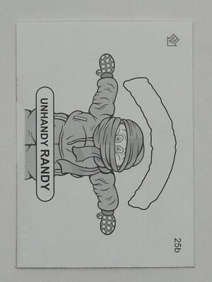 2018 SSFC Lunch Box Leftovers Series 1 Gray Coloring card 25b UNHANDY RANDY NM.