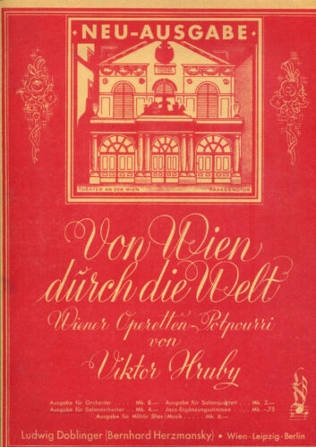 Von Wien durch die Welt, Wiener Operetten-Popourri, Viktor Hruby, Salonorchester - Afbeelding 1 van 2