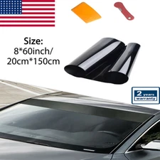 Sun Visor Strip Windshield Banner Vinyl Long Lasting Premium Blank Decal Black