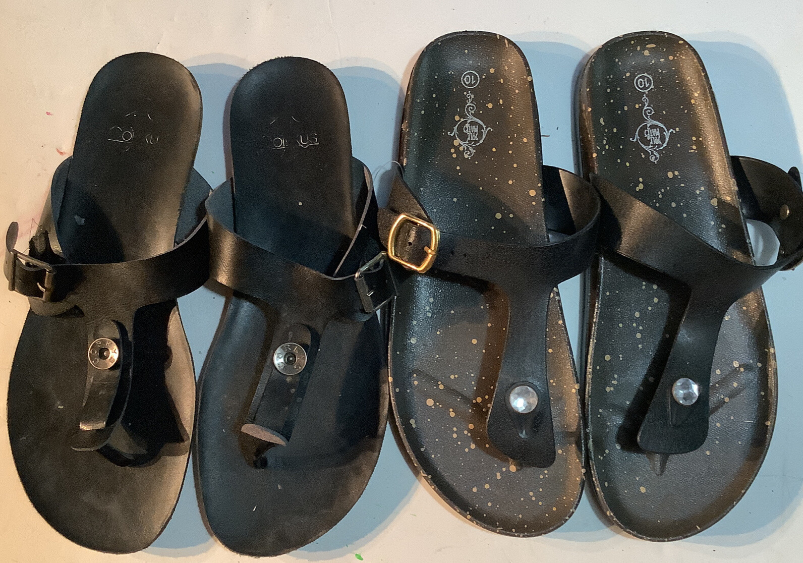Corkys Black Sandals Flip Flops Size 10 + 1 New Pair Of Woman's Summer  Shoes | eBay
