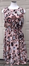 LADIES MEDIUM ANN TAYLOR LOFT SLEEVELESS FLORAL SPRING COCKTAIL DRESS~NWT $90!~