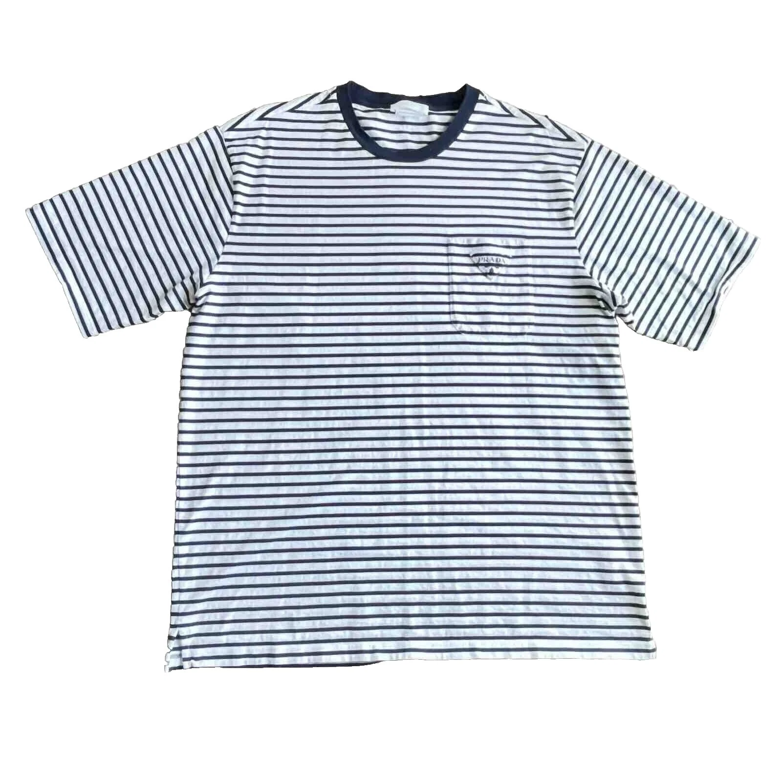 Мужские однотонные хлопковые футболки PRADA