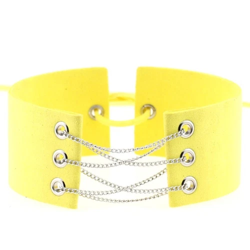Gothic Samt breit mit Kette Choker Halskette Punk verstellbar Halsband Zubehör - Bild 42 von 55