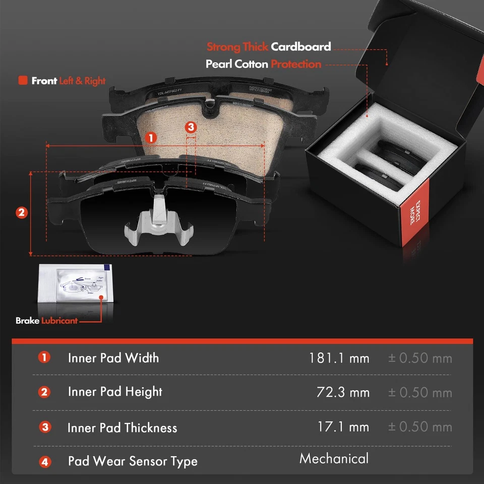 Rotores de freno delanteros perforados izquierda y derecha y pastillas de freno de cerámica para Volvo XC60 2016-2017 Foto 3 de 4