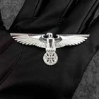 WW2 German Silver Eagle w/ Iron Cross Badge Hat Pin Brooch Military Medal Emblem