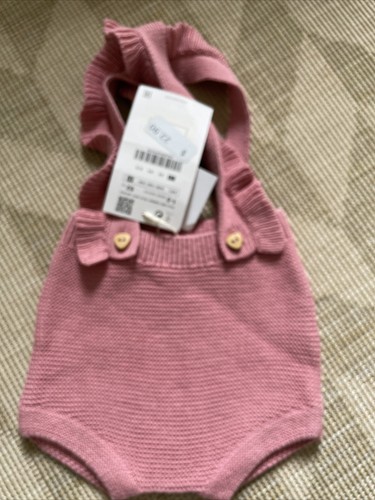 Zara Baby Mauve Knit Sweater Romper 