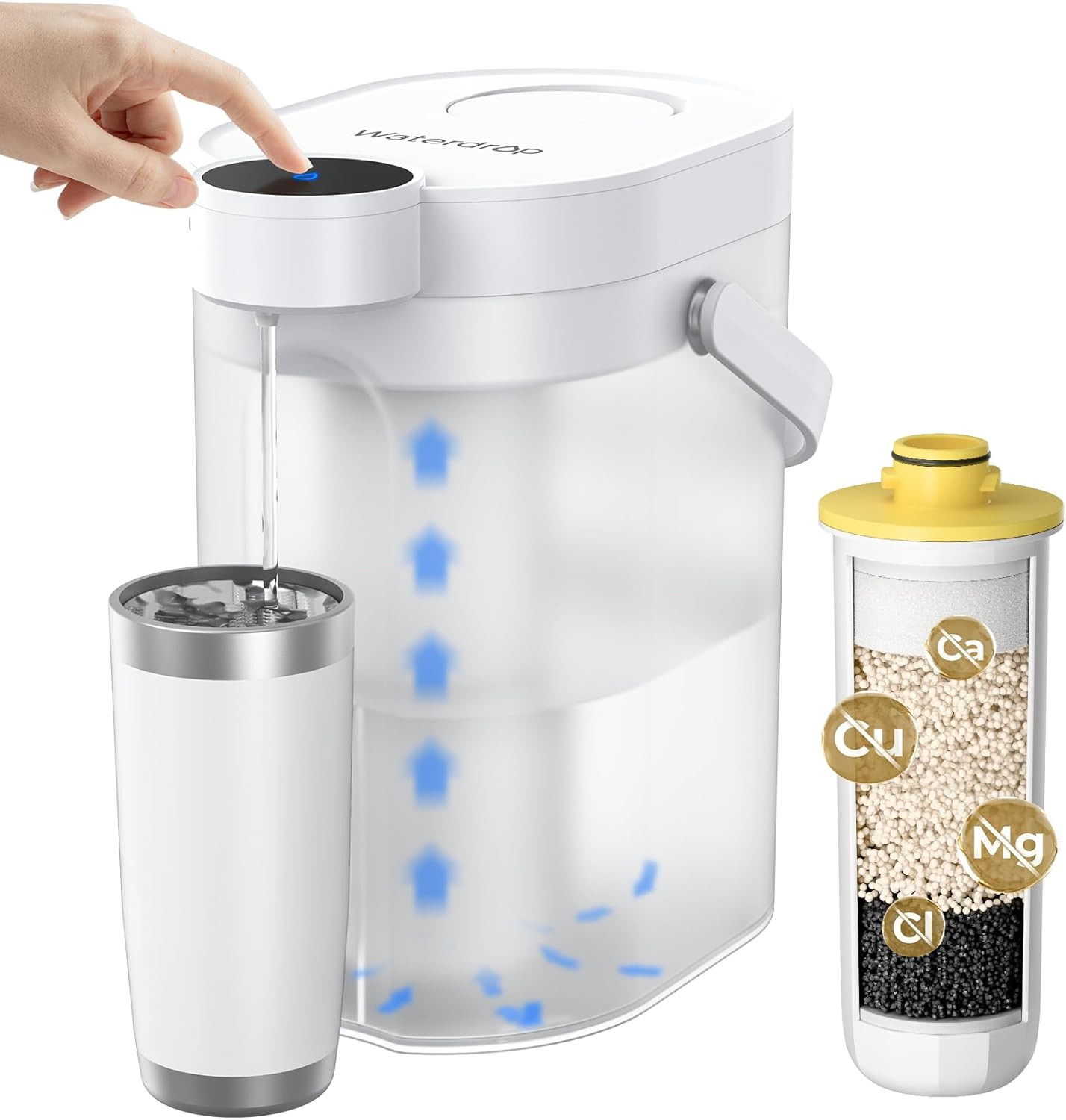 Rechargeable Water Filter Dispenser, 5-Stage Long-Life Instant Electric Powerful