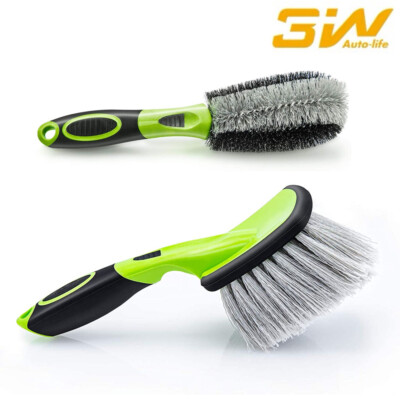 1/2pc Car Wheel Cleaning Brush Tool Tire Washing Clean Metal Bristle Cleaner-Kit