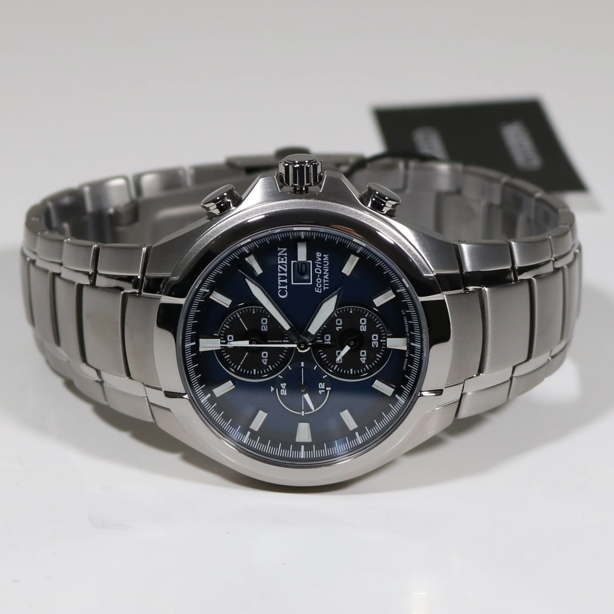 CHR.AR100枚セット Citizen Super Titanium Blue Dial Chronograph Men's Watch CA0700