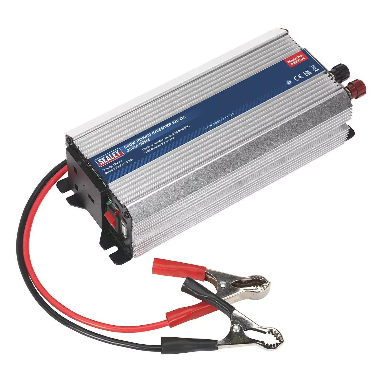 Sealey Modified Sine Wave Power Inverter 500W 12V (PI500(