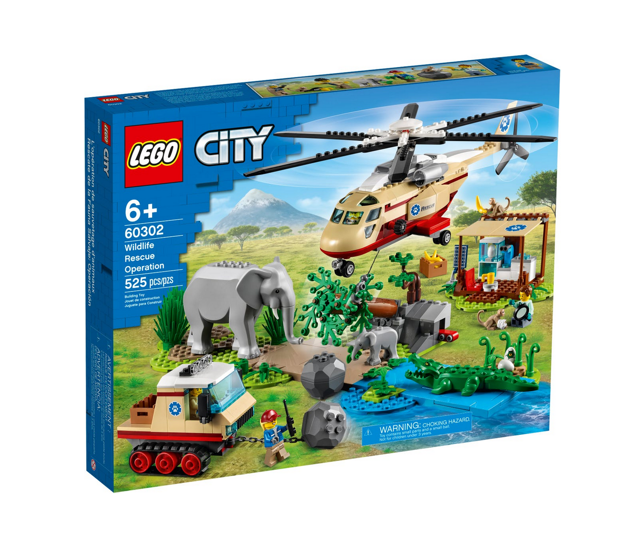 LEGO® City 60302 Tierrettungseinsatz Elefant Hubschrauber Tier