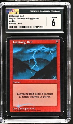 Lightning Bolt FOIL Judge Promo Beta Art EX/NM LP CGC (1005) Grade