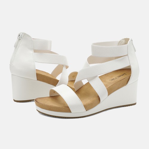 DREAM PAIRS Womens Open Toe Elastic Ankle Strap Platform Wedge Sandals - Picture 48 of 68