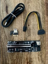  6 Pack PCI-E 1x to 16x Powered USB3.0 GPU Riser Extender Adapter Card VER009S