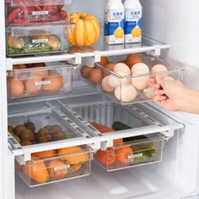 Fridge Organizer Storage Rack Pull-out Food Preservation Partition Container