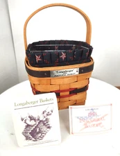 Longaberger 1993 #11461 Inaugural Combo Fabric Insert Small Basket