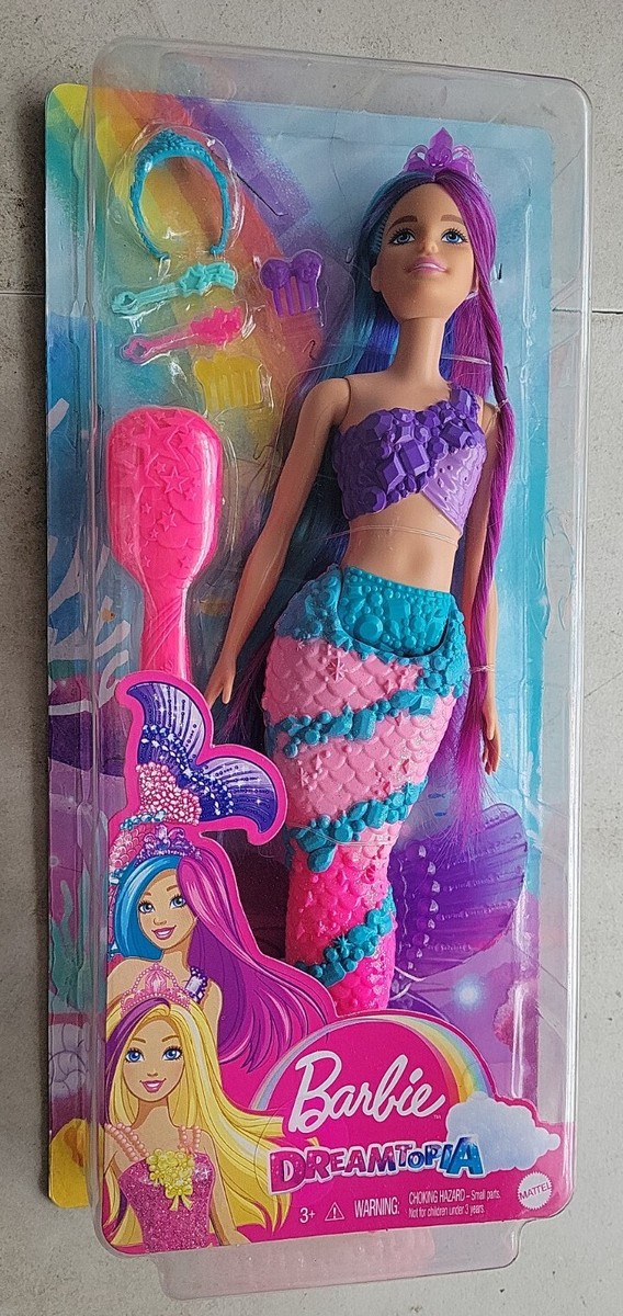 NEW BARBIE DREAMTOPIA MERMAID DOLL WITH EXTRA-LONG TWO-TONE