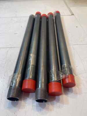 5 NEW Supply Black Steel Pipe, Schedule 40 Threaded Fitting, 1-1/4 In x 18 In Q2
