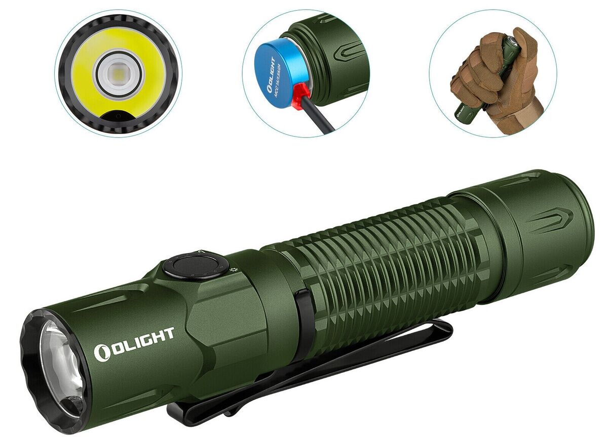 Olight Warrior 3S OD Green Waterproof Tactical Flashlight, 2300 Lum, 300 Meter Olight Warrior 3S OD Green Waterproof Tactical Flashlight, 2300 Lum, 300 Meter