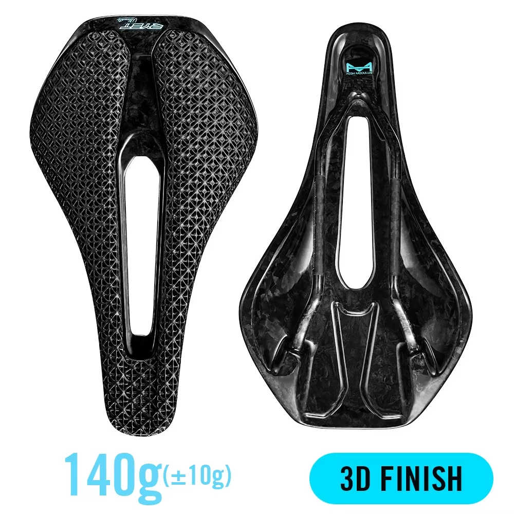 RYET 3D Printed Carbon Bicycle Saddle - Ultralight 135/143mm MTB & Road Seat