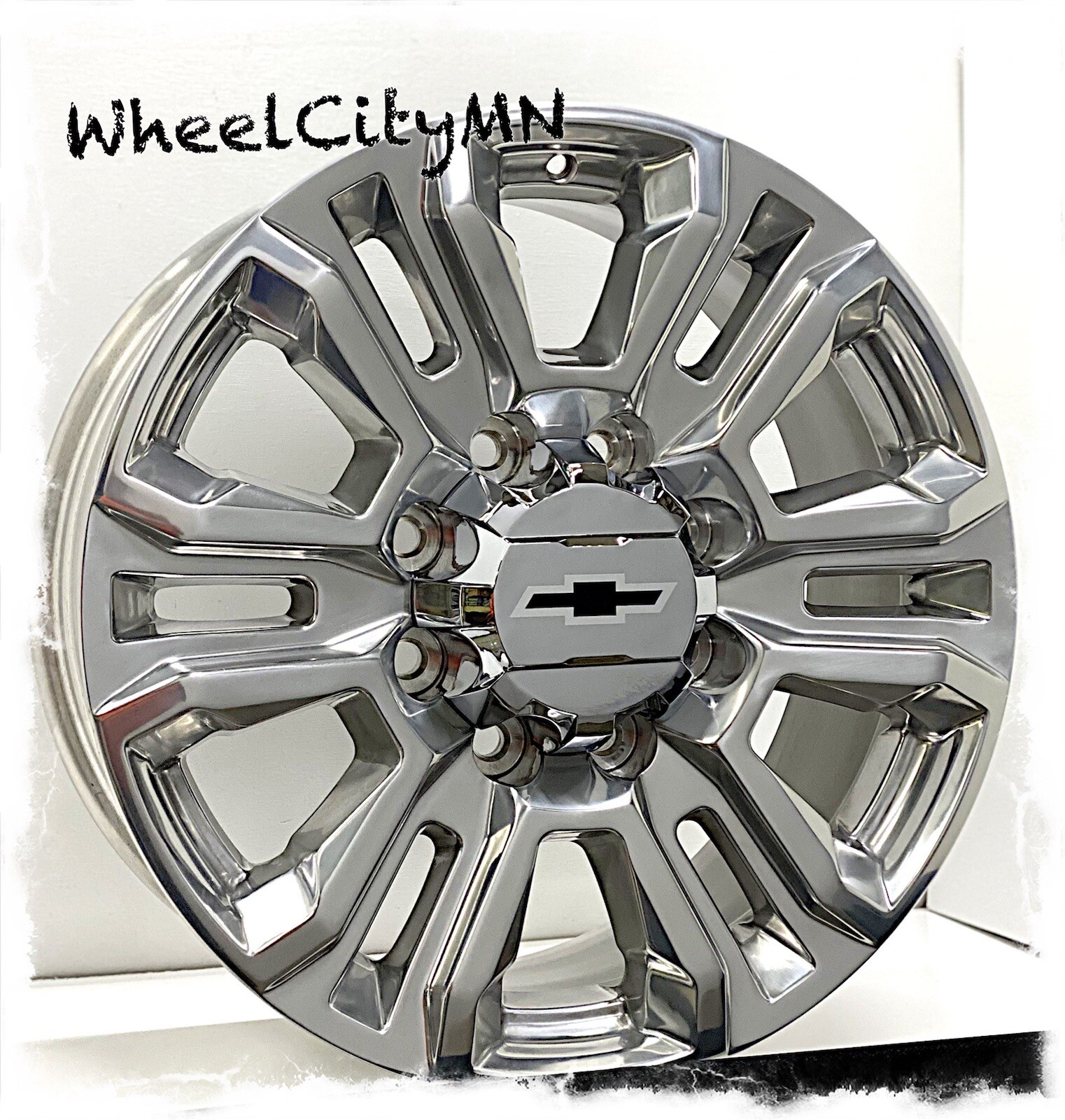 20" polish OE replica 96455 rims fits 2002 2010 Chevy Silverado 2500