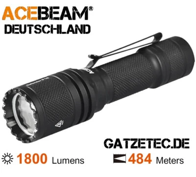 ACEBEAM Defender P16 taktische Taschenlampe inkl. Akku 1800 Lumen