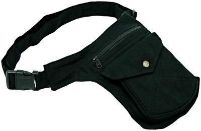 Gürteltasche Sidebag Hipbag Schwarz Bauchtasche Baumwolle NEU Top Qualität