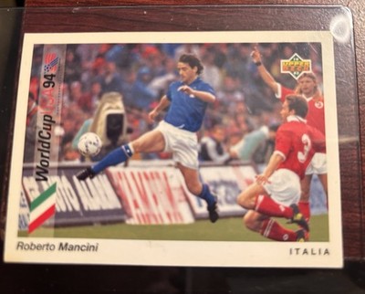 Upper Deck World Cup USA 94 1994 Roberto Mancini #84 Italy Soccer Trading Card
