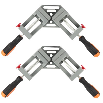 2 Pack Double Handle Corner Clamp, 90 Degree Right Angle Corner Clamp with Ad...
