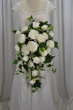 Peony and Rose Garden Flower Faux Wedding Bouquet