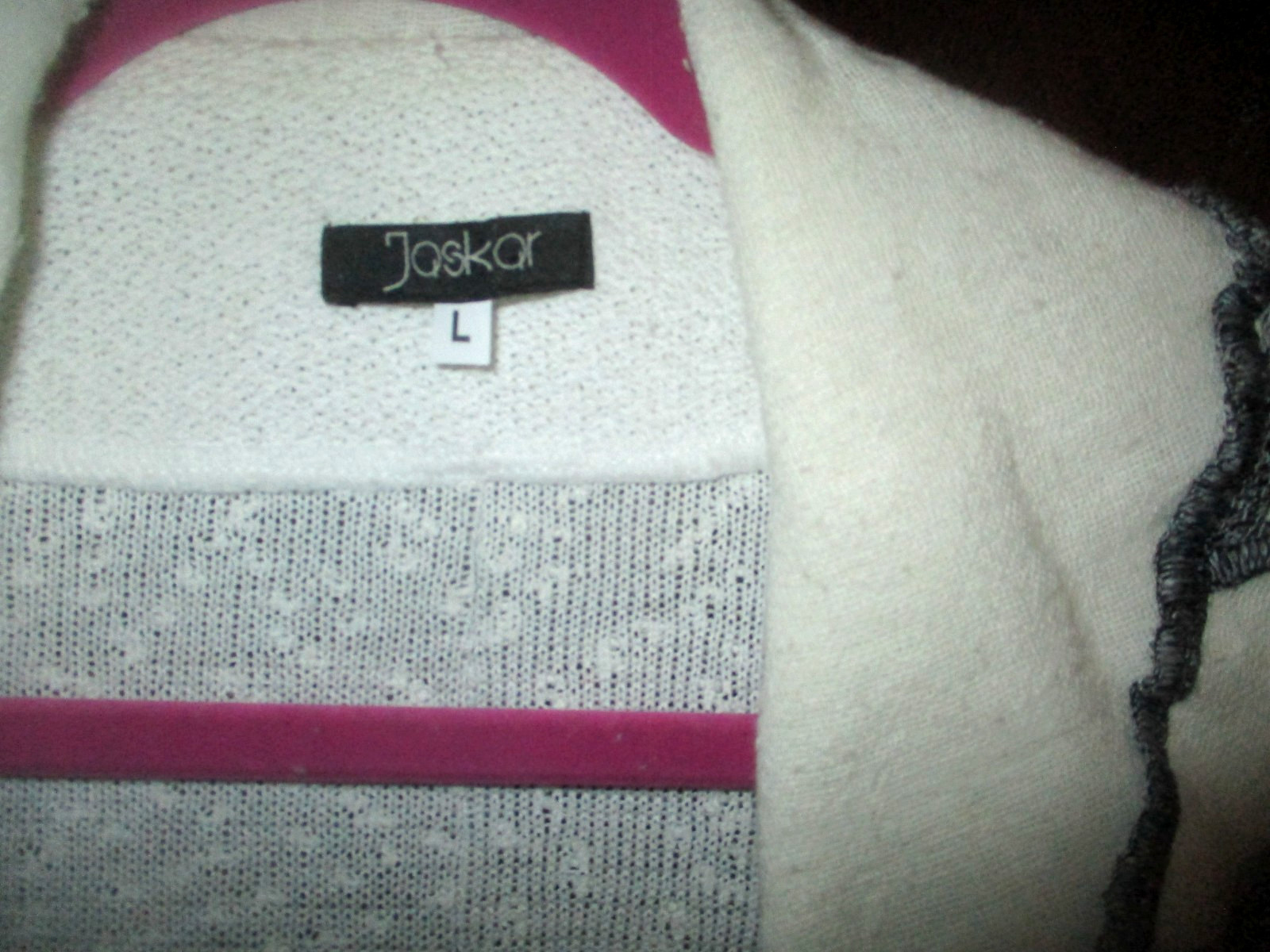 Jaskar White Patchwork 2 pc Jacket Suit L Long Sk… - image 2