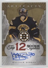 2015-16 Upper Deck Artifacts Top 12 Rookie Signatures Malcolm Subban Auto 0x5