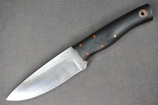 Fiddleback Forge Hunter by Andy Roy .16" 01 Blade, Full Black Canvas Micarta
