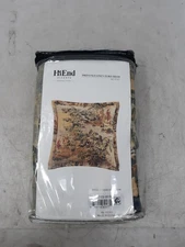 HiEnd Accents Provence Washed Linen Euro Pillow Sham, 27x27 inch, Gold Yellow