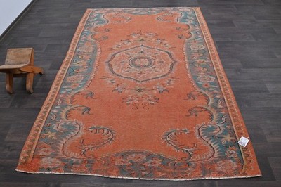 Oushak Türkischer Vintage Teppich 5x8 Kelim Rug Anatolisch Handarbeit Boho De...