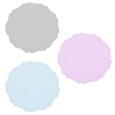 3Pcs Round Wax Seal Silicone Pad, Blue/Purple/Grey Wax Seal Mat