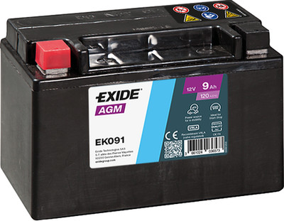 Exide Start-Stop Auxiliary EK091 9Ah AGM Stützbatterie