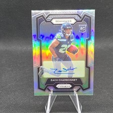 2023 Panini Prizm Zach Charbonnet Rookie Silver Prizm Auto #392 Seahawks NFL