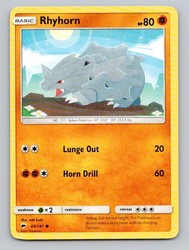 Rhyhorn 65/147 Burning Shadows Common