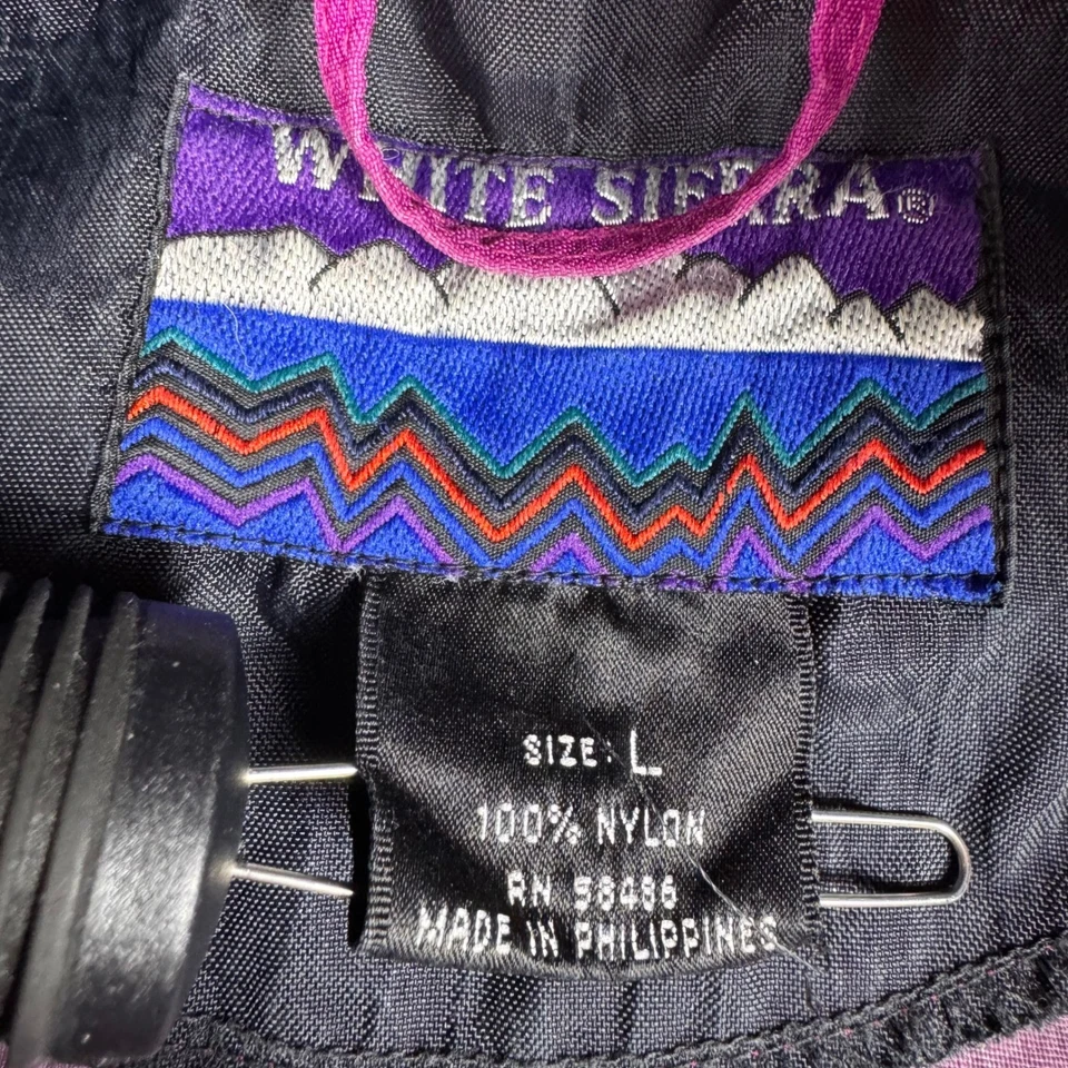 Jaqueta Pulôver Anorak Vintage Branca Sierra Feminina L Roxa Azul-petróleo Preta - Imagem 3 de 4