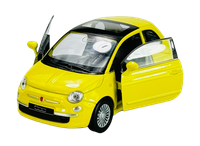Welly 2007 Fiat 500 Gelb 1:34 Die Cast Metal Model Neu Im Kasten 43605