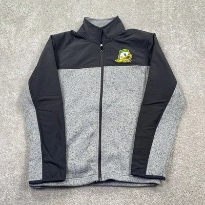 Oregon Ducks NCAA Men's Full Zip Sweatshirt Size L College Team Gray Black