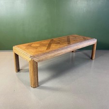 1980s  LANE ALTAVISTA PARQUET CEDAR COFFEE TABLE VINTAGE  RETRO #4731