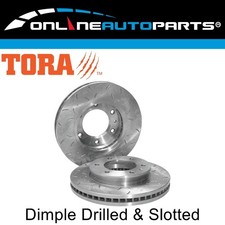 Front Slotted Dimpled Disc Brake Rotors for Ford Ranger PX P5AT P4AT 2011~2019