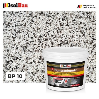 Buntsteinputz Mosaikputz BP 10 (weiss, grau, schwarz) 5kg Absolute ProfiQualität