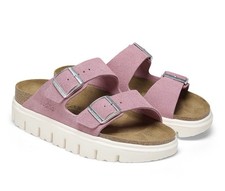 Birkenstock Arizona Chunky Suede Leather Candy Pink Size 38 Med NWT