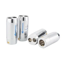 4Pcs Aluminium HiFi Speaker Pants Y Splitter for RCA Bi-Wire Cable Cord DIY Part