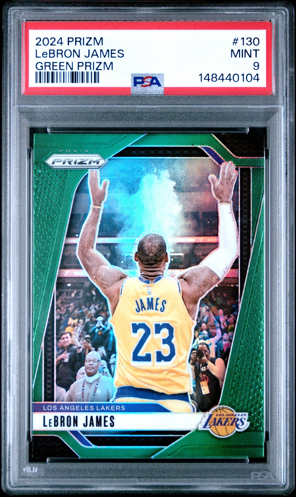 PSA 9 2024 Panini Prizm #130 Lebron James Los Angeles Lakers Green Prizm