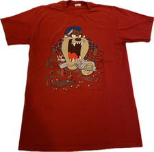 Looney Tunes Taz Tasmanian Devil Large Velva Sheen Vintage 1993 T-Shirt